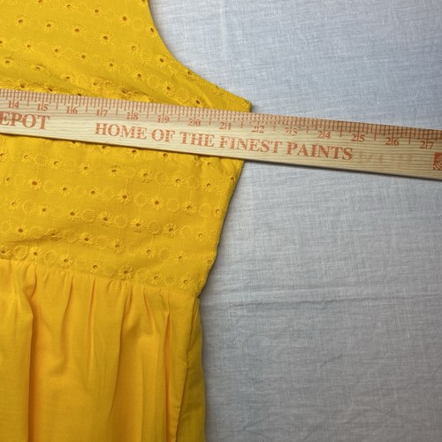 NWT Marc New York Sleeveless Dress XL Yellow 100% Cotton Eyelet Tiered Ruffle - Picture 6 of 6