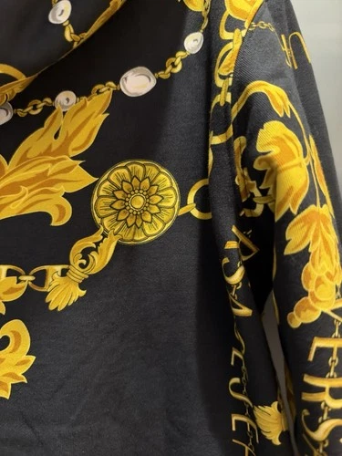 Men’s Versace Jeans Couture Baroque Print Hoodie Medium image 7