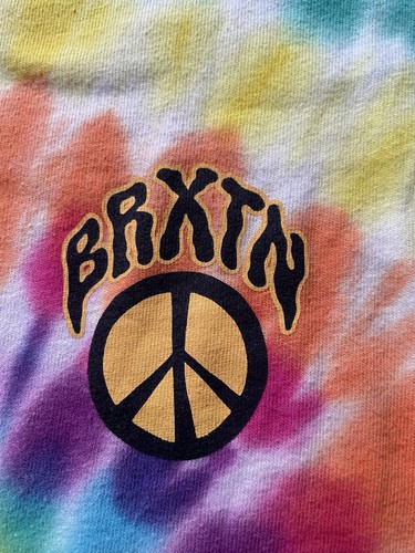 BRIXTON BASIC LONGSLEEVE bunt Rainbow Regenbogen Spirale M Topzustand - Bild 4 von 6