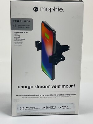Mophie Charge Stream Qi Wireless Car Vent Mount for Smartphones