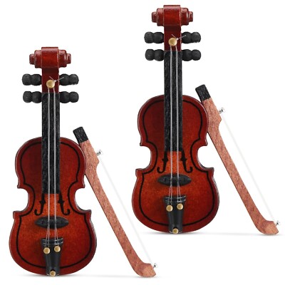 Chalyna Pieces Miniature Wooden Violin Mini Violin Model Mini