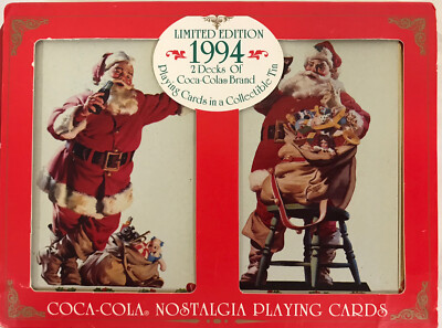 Coca-Cola Playing Cards Set 2 1994 Limited Edition Tin Santa VTG | eBay Coca-Cola Playing Cards Set 2 1994 Limited Edition Tin Santa VTG | eBay