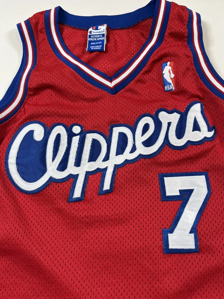 Rare Red Champion LA Los Angeles Clippers Lamar Odom Jersey Men's 40 M Medium - Image 3 of 4