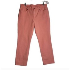 NW0T Escada A632 Hi-Rise 5-Pocket Straight Leg Trousers Orange Size 42