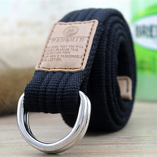 Unisex Military Canvas Belt Webbing D Ring Buckle Combat Woven Army Waistband - Picture 3 of 19