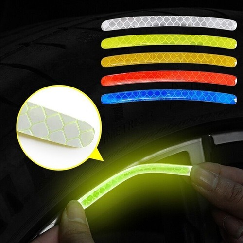 20PCS Red Car Wheel Decorative Reflective Stickers Night Safety Warning Decal - Picture 6 of 12