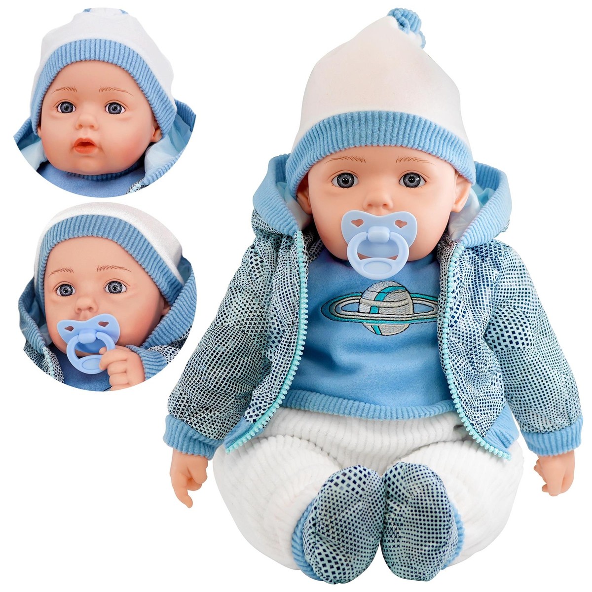 Soft Body Soft Baby Doll With Pacifier 15