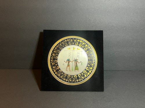 De Colección Raro Pieza de Arte Decorativo Ceremonia Pesaje del Corazón Egipcio El Shami