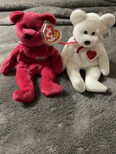TY Beanie Baby - Valentino-Valentina-1994-1998-Excellent Condition Tag Errors
