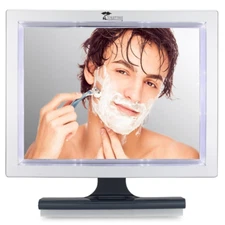 ToiletTree Products Deluxe LED Fogless Shower Mirror with Squeegee...