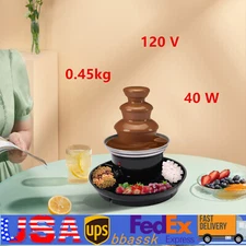 3 Tier Stainless Steel Luxury Cheese Cascading Fondue Chocolate Fountain Machine