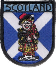 Scotland Saltire Piper Bagpipe Player Embroidered Patch