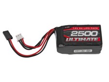 Ultimate RC LiPo Battery 7.4V 2S 2500mAh Receiver JR Plug Hump