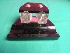 *L68*- CALAMAIO ONICE NERO ART  DECO' -  INKWELL BLACK  ONYX  ART  DECO 1920