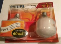 2 X Philips Tropfen Softone White T45 230V 60W E14 Opal GlüHbirne Lampe Birne