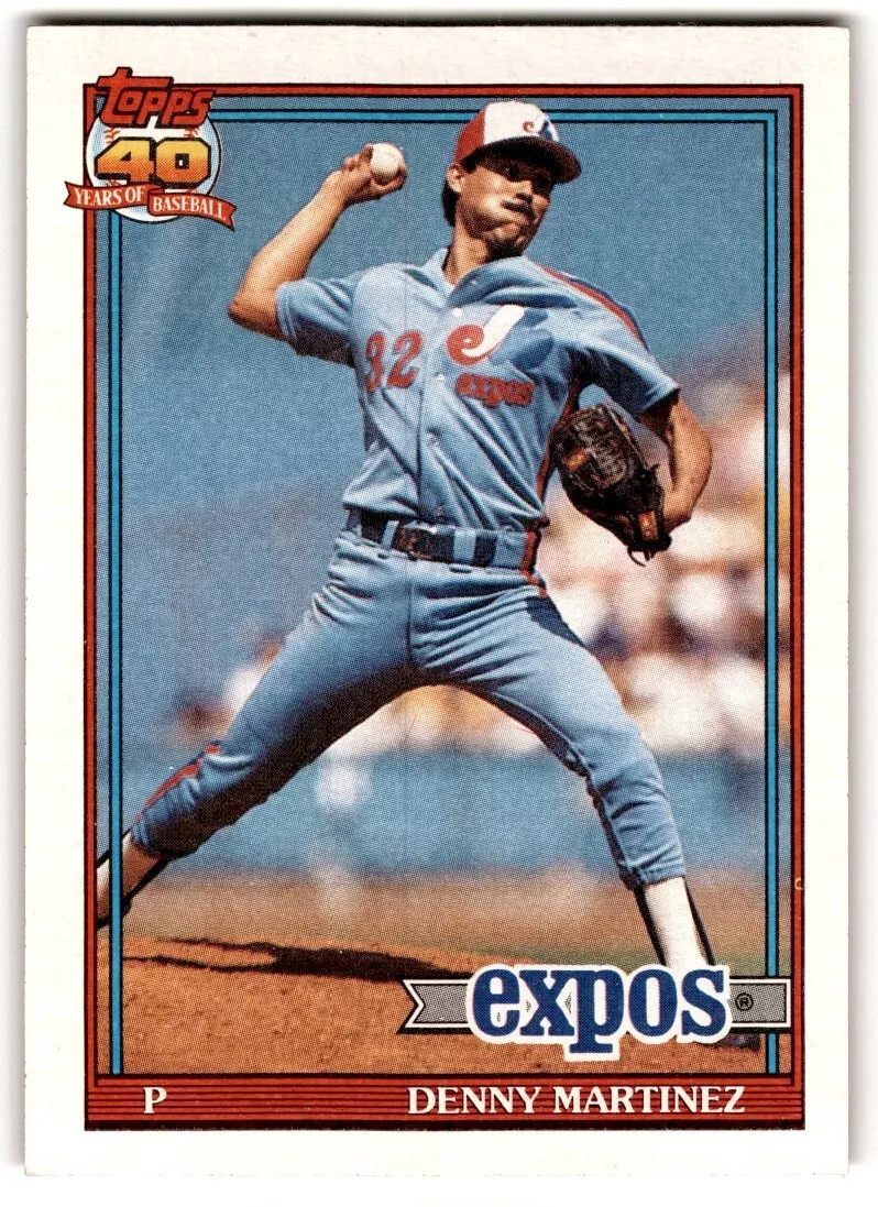 1991 Topps Denny Martinez #528 Montreal Expos