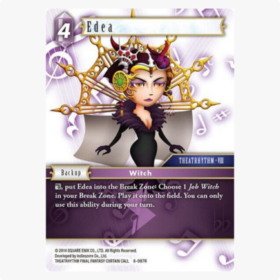 Final Fantasy TCG Edea 6-087R Opus VI 6 Rare Ice  Sorceress Card SquareEnix
