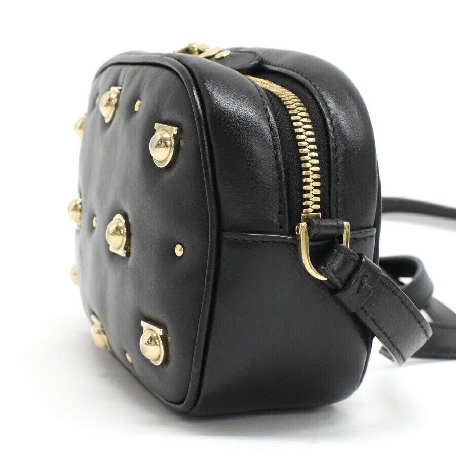 Ferragamo/Shoulder bag/AU-21/H287/Gancini/Leather/Black Ferragamo/Shoulder bag/AU-21/H287/Gancini/Leather/Black