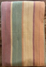 Cotton Park Cottage Tablecloth Multicolored Striped Rectangular 91x55 Cabincore