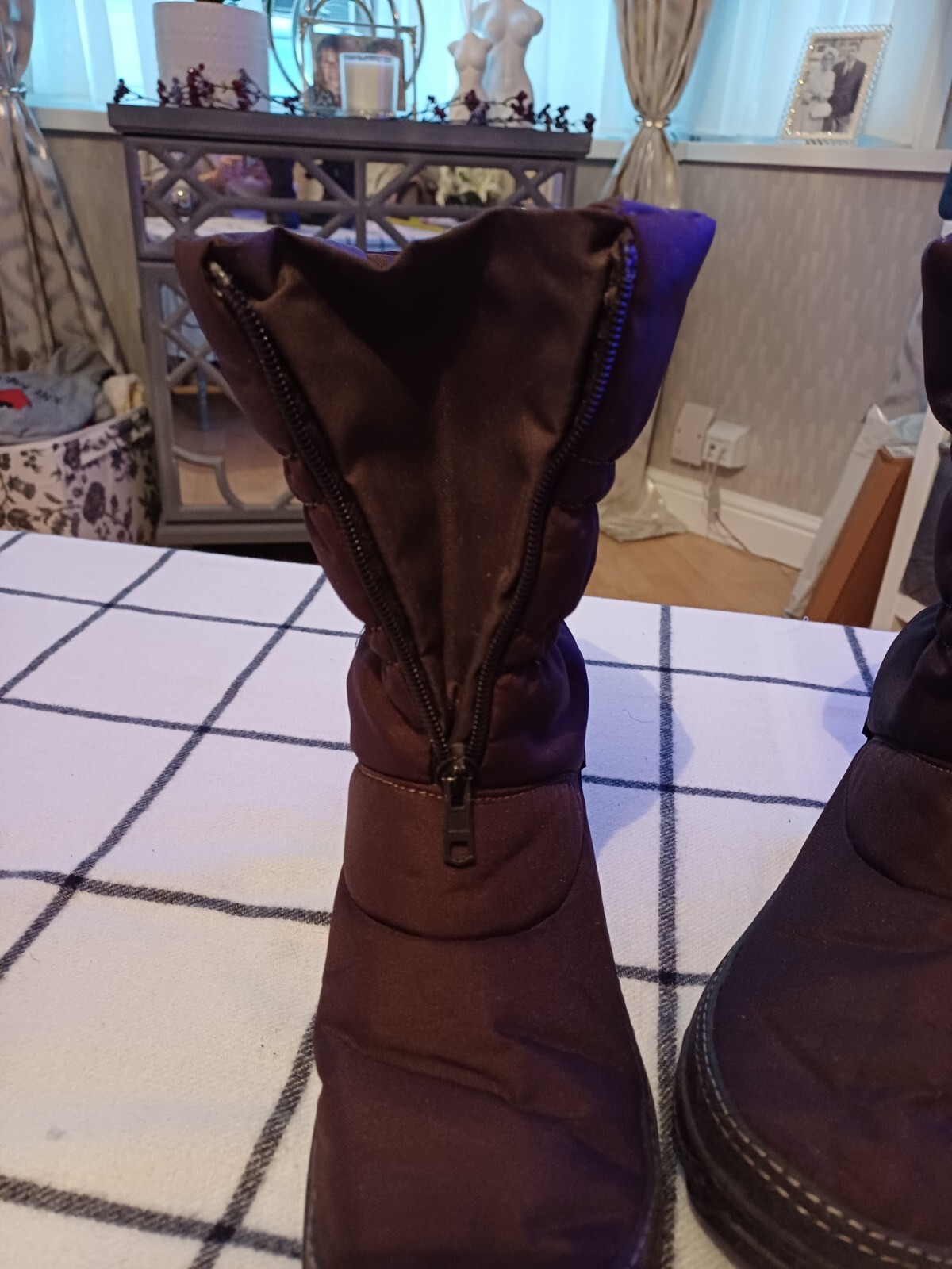 Pavers Ladies Brown Snow Boots Size 5 eBay
