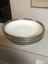4 Vtg Limoges Jean Pouyat at 7.5 Soup Bowls Excellent Condition