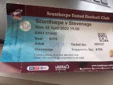 Scunthorpe United v Stevenage, 2021-22, ticket