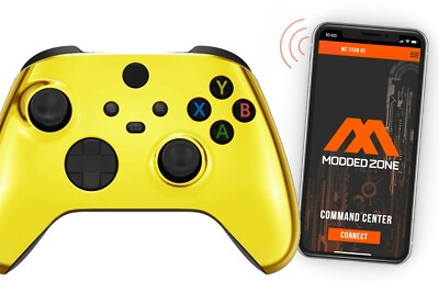Chrome Gold Xbox One Series S|X SMART Custom Rapid Fire Modded Controller FPS