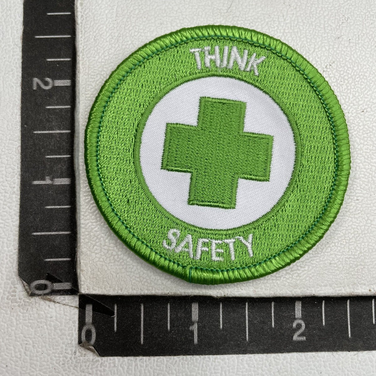 Green Cross THINK SAFETY Patch (Safe Worker Employee) 00DT | eBay