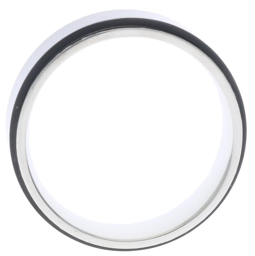 Mens Black Spinner Worry Smooth Sleek Simple Stainless Steel Ring Size 12 T74 - Picture 3 of 4