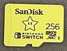 SanDisk 256GB microSD Card for Nintendo Switch Mario STAR Themed - Free Shipping