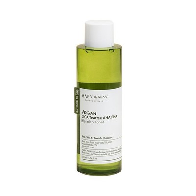 Mary&May Vegan CICA Tea Tree AHA PHA 200ml - Sanftes Peeling-Gesichtswasser