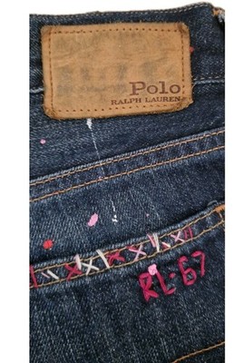 Polo Ralph Lauren No27 The Astor Slim Boyfriend Jeans Paint Splatter Edition W32