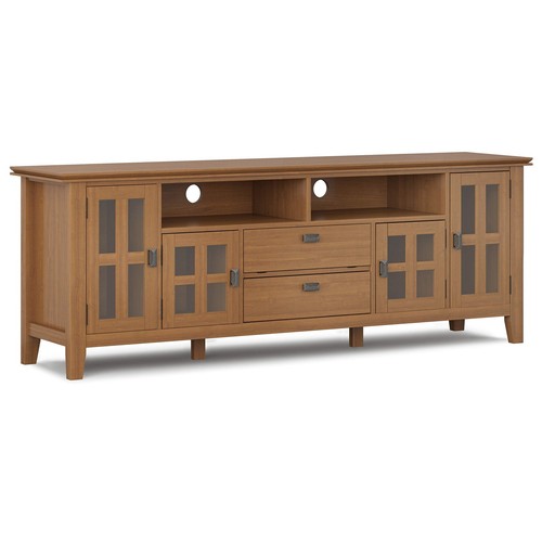 Artisan SOLID WOOD Universal TV Media Stand, 72 inch Wide, Transitional, Livi...