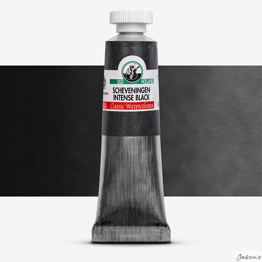 Old Holland Watercolour Paint Tube Pure Pigment 18ml Scheveningen Intense Black