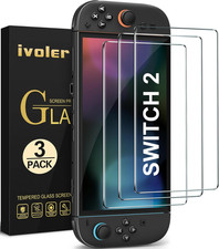 Ivoler 3-Pack Tempered Glass Screen Protectors for Nintendo Switch 2