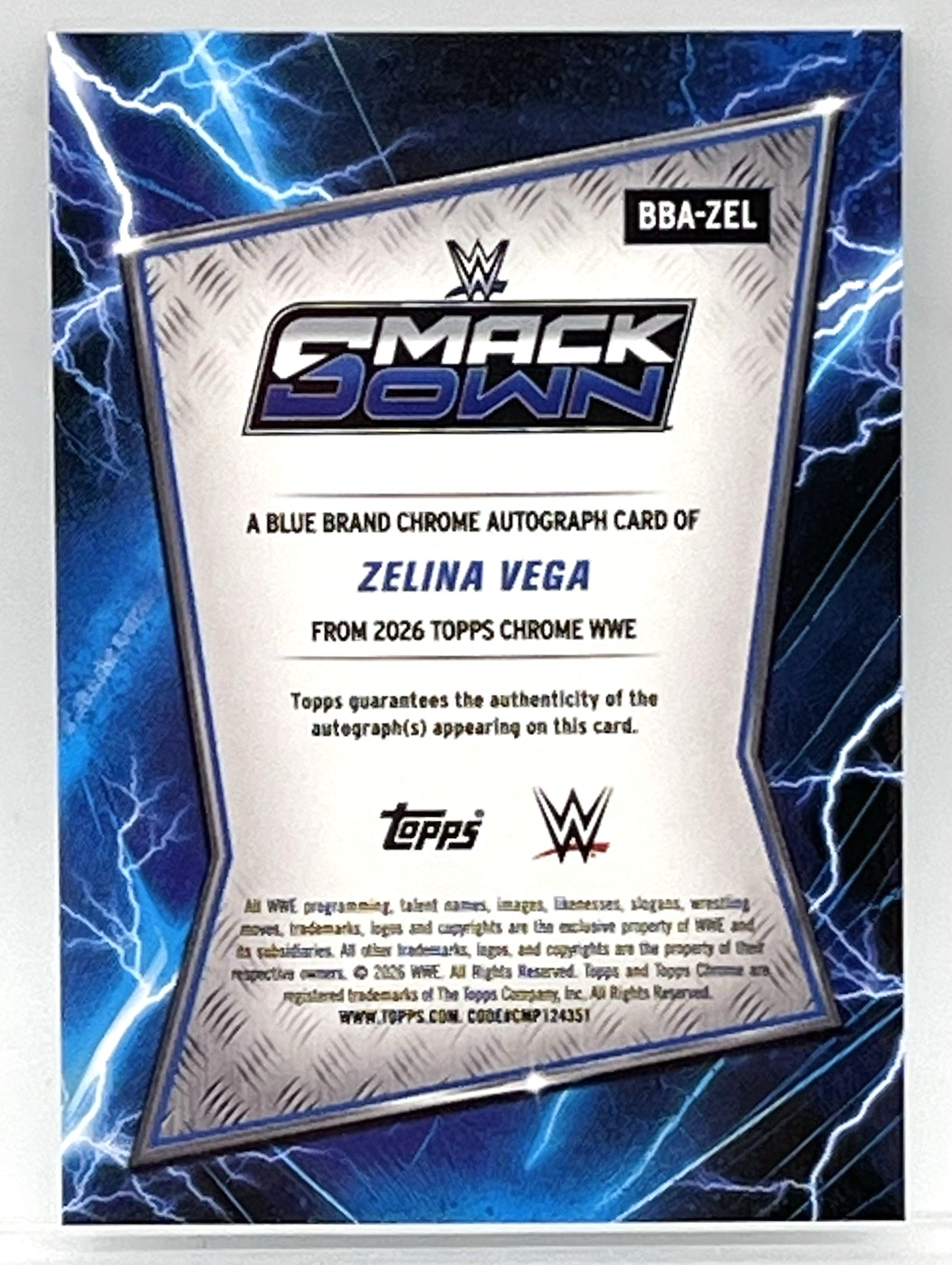 ZELINA VEGA - 2026 WWE TOPPS CHROME GEOMETRIC ON CARD AUTOGRAPH - SMACKDOWN view 4