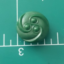 Colt # 40 button dark green 5/8" excellent condition shank swirly  confirmed