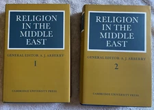 Religion in the Middle East 2-book set Arberry HC/DJ nice! 1969 1st ed Cambridge