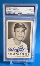 ORLANDO CEPEDA #128 1960 Sports Novelties Baseball PSA/DNA AUTO AUTHENTIC GIANTS