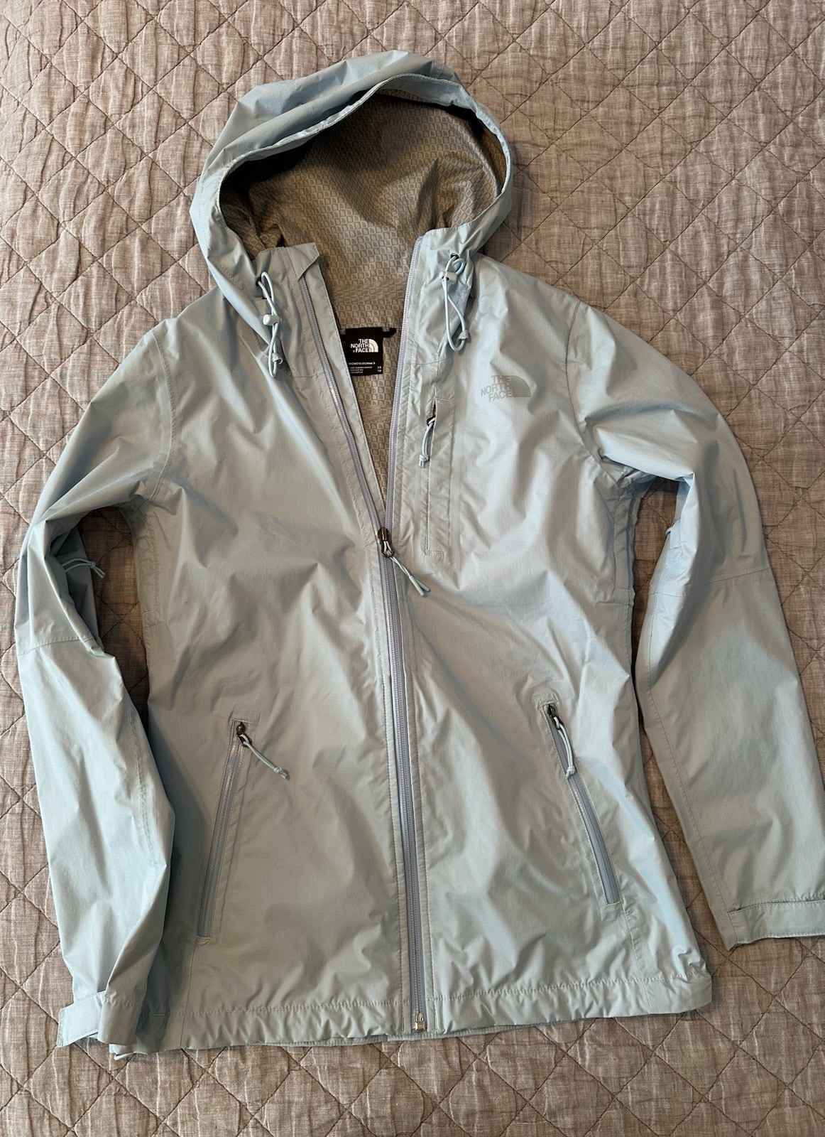 The North Face Women’s DryVent Rain Jacket XS Blue Waterproof Hooded Slim Fit