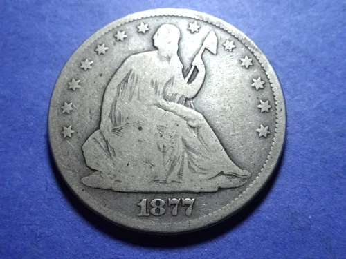 1877 Seated Liberty Half Dollar  Good+