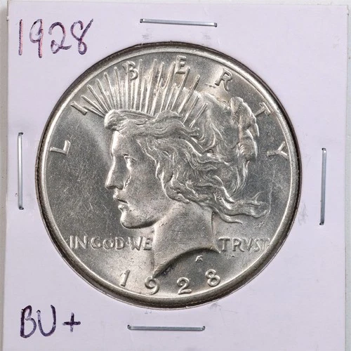 1928 $1 Peace Silver Dollar in BU+ Condition #5968