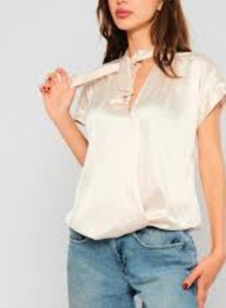 Women Hallhuber Shirt White Viscose 40 / L / 48 #91GC