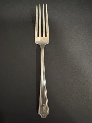 GORHAM STERLING SILVER KING ALBERT FORK  7 1/4" - MONOGRAM