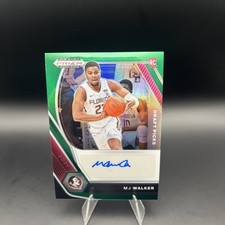 2021 Panini Prizm Draft Picks MJ Walker Green Prizm Auto #DP-MJW Florida State