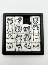 MIGHTY MOUSE & His TV PALS ROALEX SLIDE sliding PUZZLE 1960's CBS Television toy