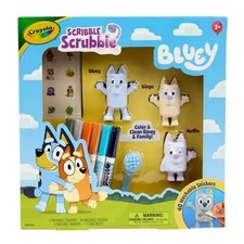 Crayola Scribble Scrubbie Bluey Deluxe Set Rare OOP