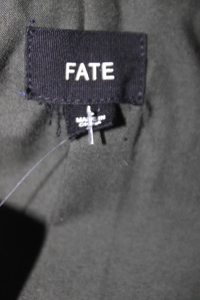 Chaqueta militar Fate para mujer de algodón con cremallera completa tejido con capucha verde talla L Foto 4 de 4