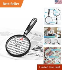 10X 30X Magnifying Glass for Reading, Handheld Magnifier for Reading, 90mm Ma...
