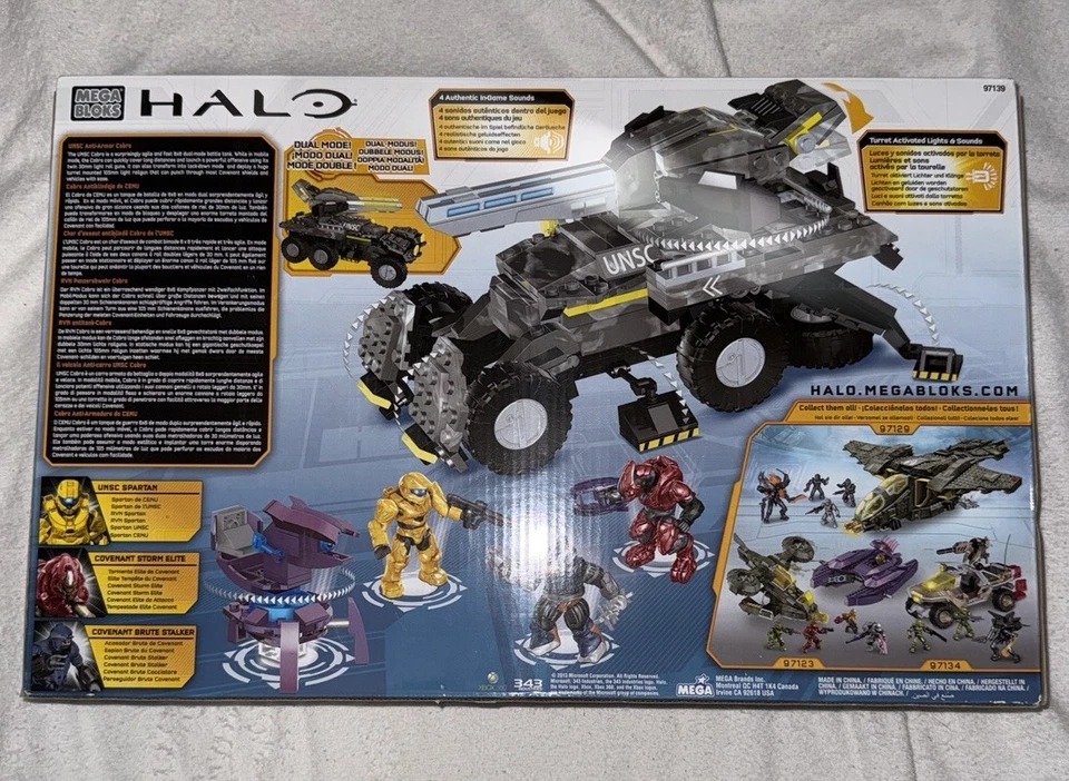 Mega Bloks Halo UNSC 防装甲眼镜蛇套装 97139 工作灯和声音 — 第 2/4 张图片